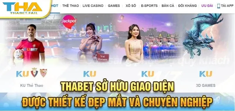 Thabet sở hữu giao diện được thiết kế đẹp và chỉn chu